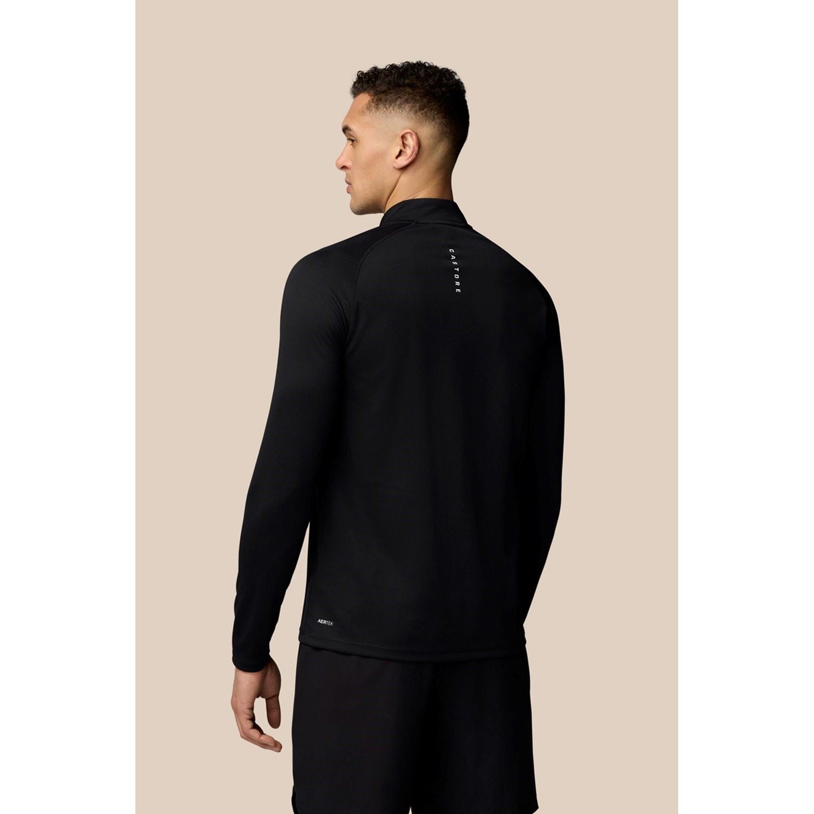 Castore Adapt Training 1/4 Zip Top Polyester Herren Schwarze Farbe Sport-T-Shirts