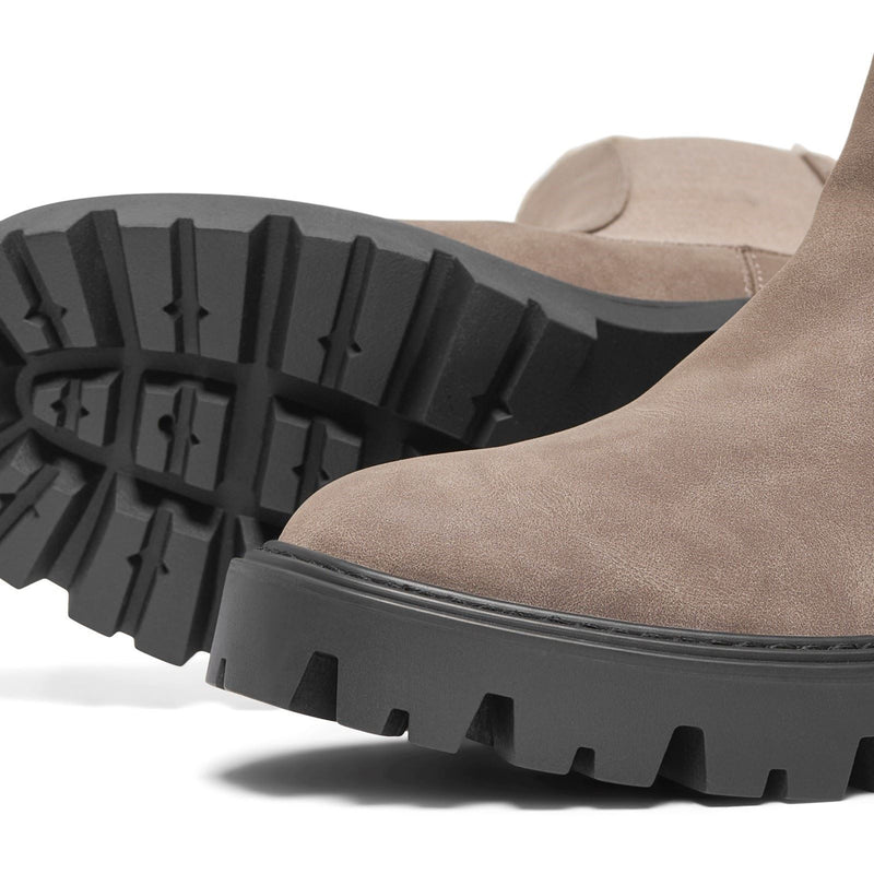 ONLY BETTY-9 WARM LINED Polyurethan Damen Braune Stein Absätze Knöchel Stiefel