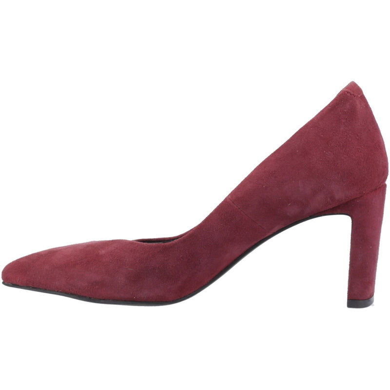 Hush Puppies Olivia Wildleder Damen Bordeaux runde Pumps