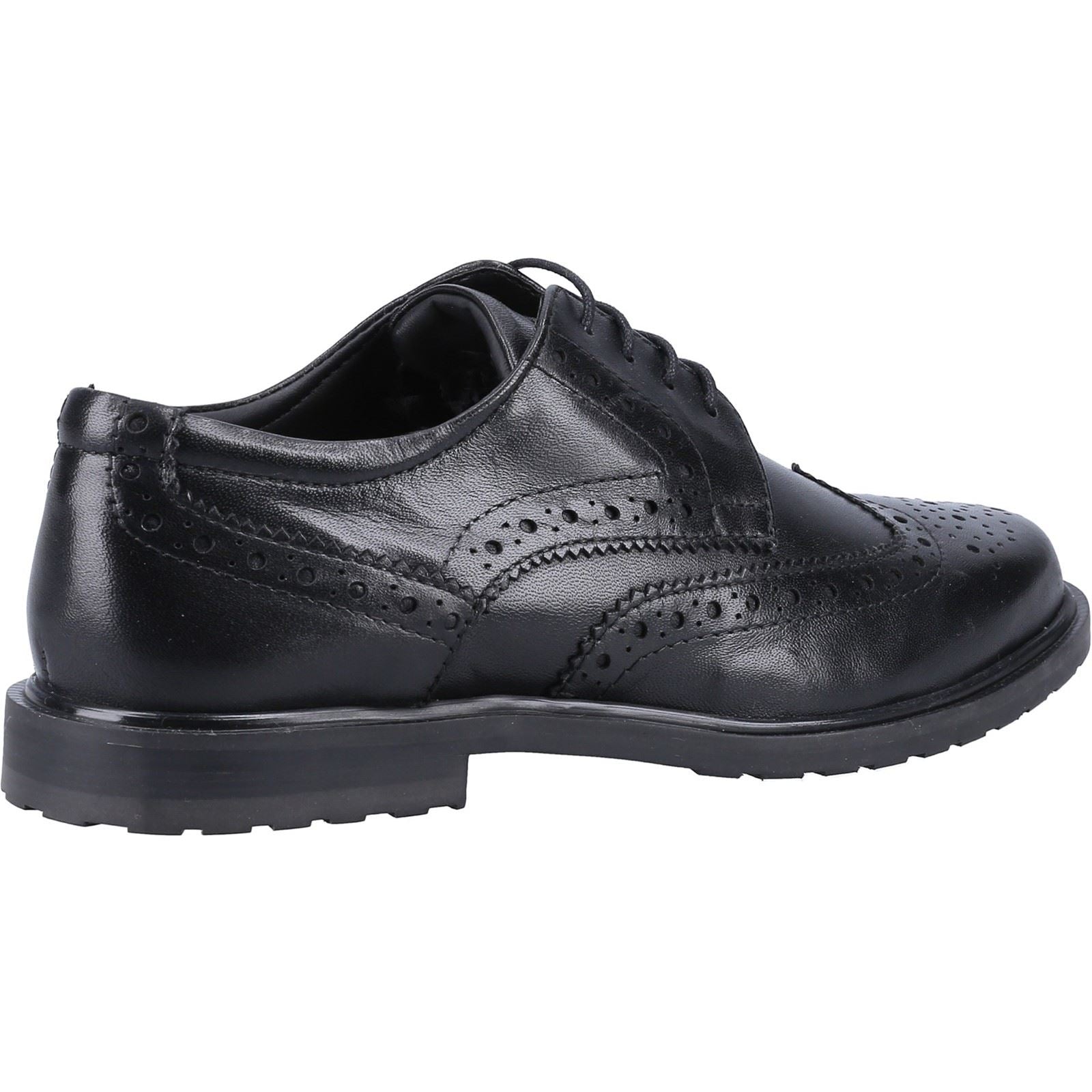 Hush Puppies Verity Leder Damen Schwarze Brogues Schuhe