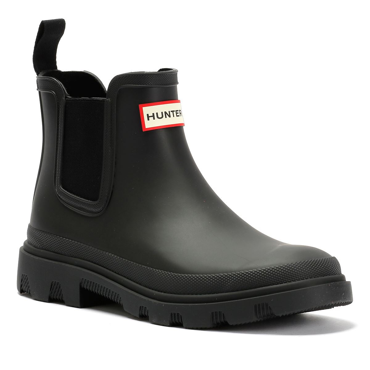 Hunter Downpour Chelsea Gummi Damen Schwarze Farbe Gummistiefel