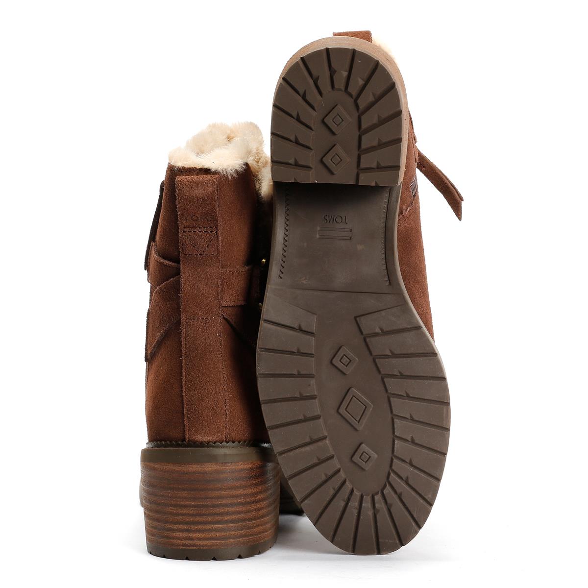TOMS Hailey Buckle Wildleder Damen Braune Stiefel