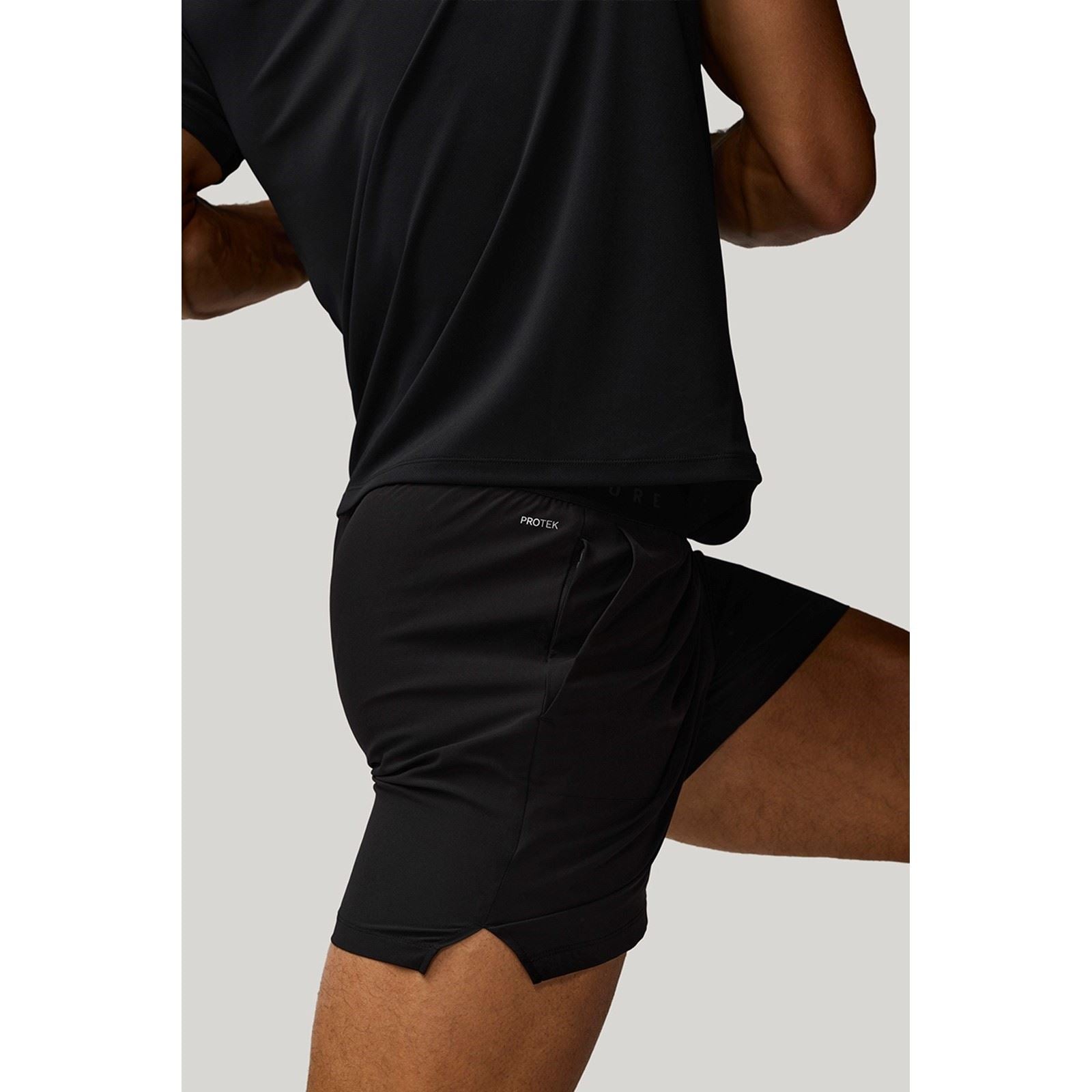 Castore 5" Branded Elastic Herren Schwarze Sportshorts