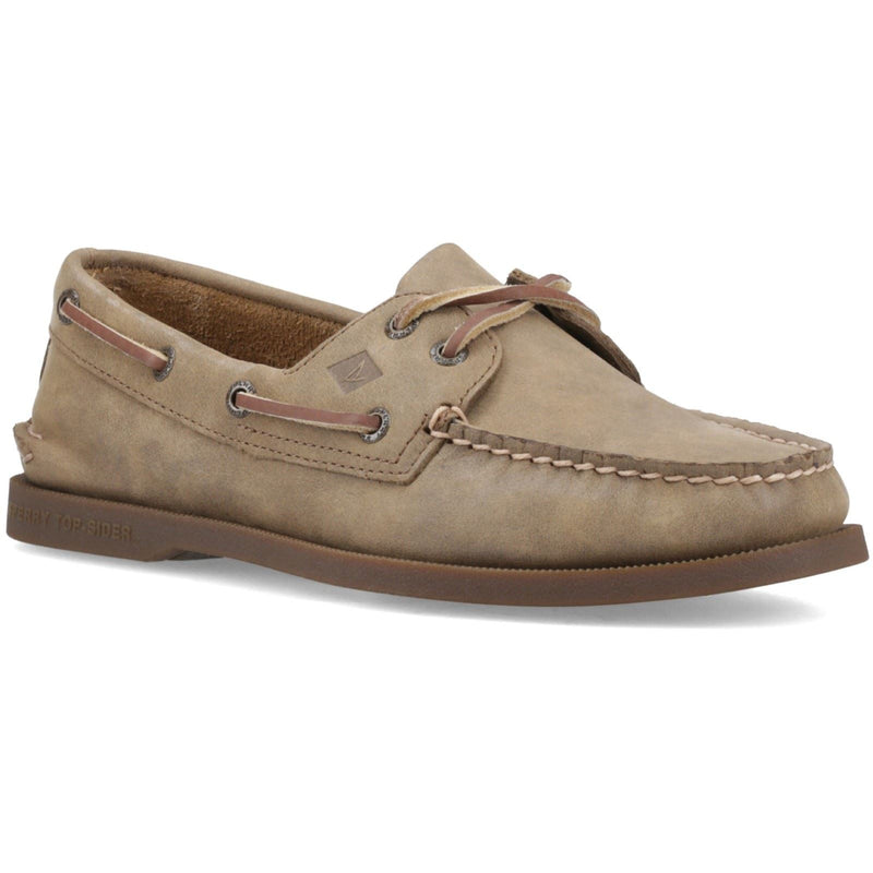 Sperry Authentic 2 Eye Leder Herren Hellbraune Bootsschuhe