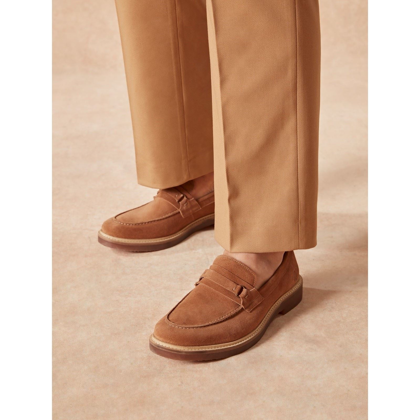 Hush Puppies Gryffin Herren Mokassins Aus Braunem Leder