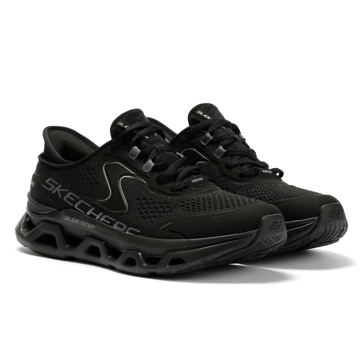 Skechers Slip-Ins Glide Step Altus Mesh Damen Schwarze Turnschuhe