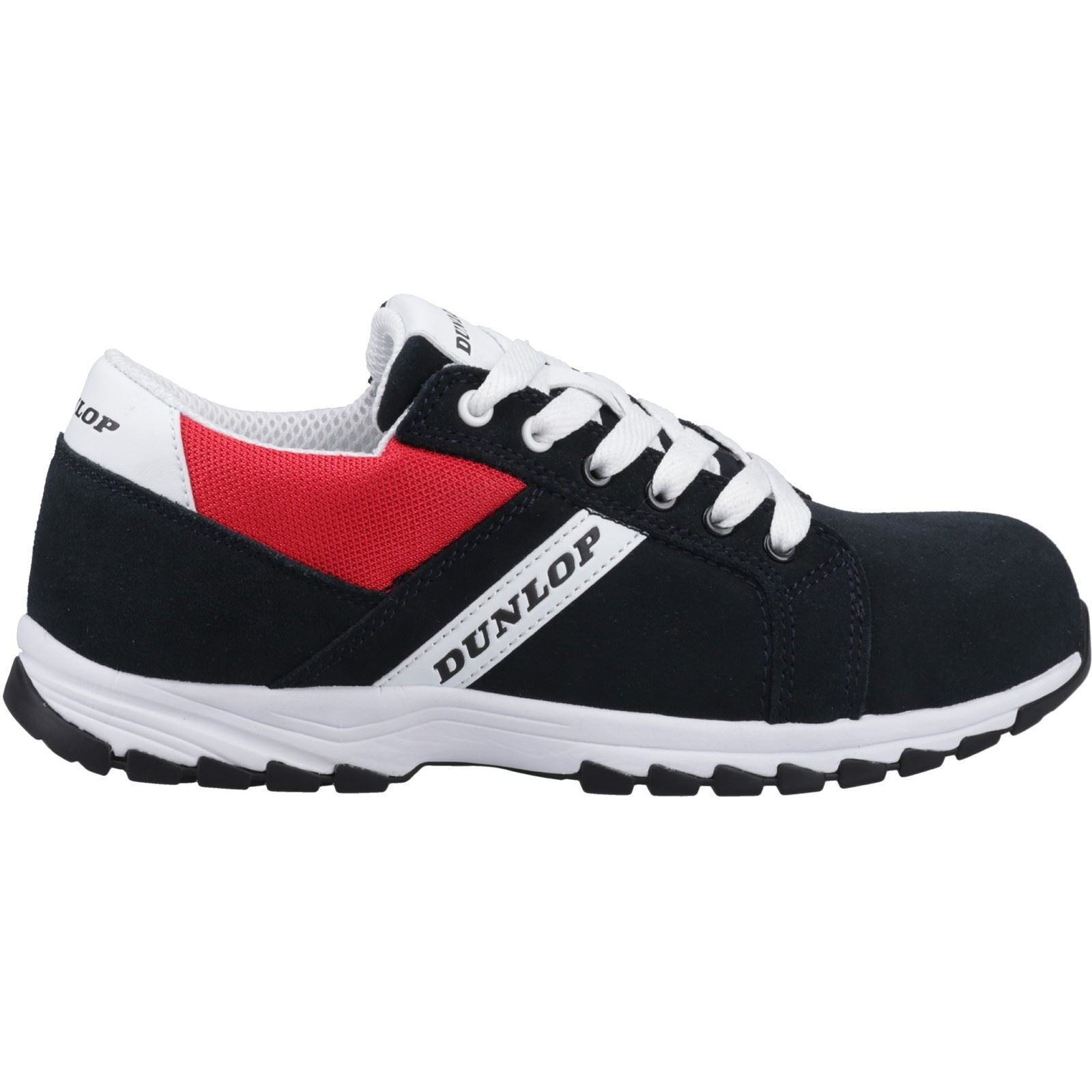 Dunlop Street Response Wildleder Herren Sicherheitssneaker In Dunkelblau/Rot/Weiß