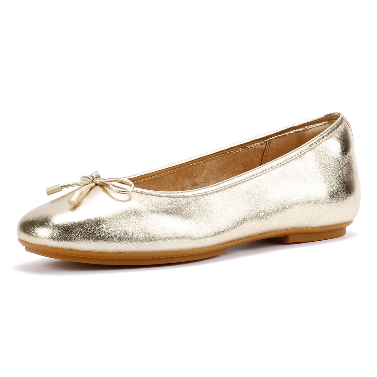 FitFlop Delicato Metallic-Leder Damen Gold Flats