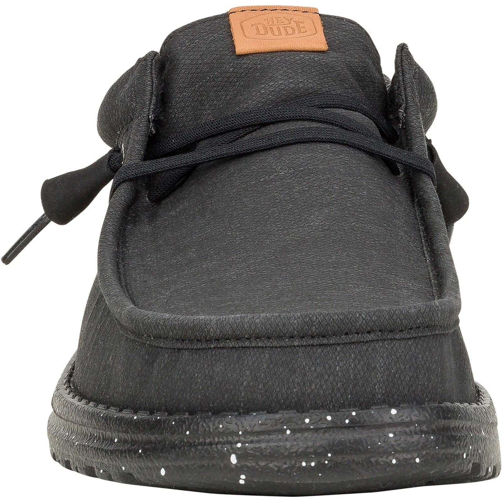 HEYDUDE Wally Elevated Basics Stoff Männer Schwarze Farbe Bootsschuhe