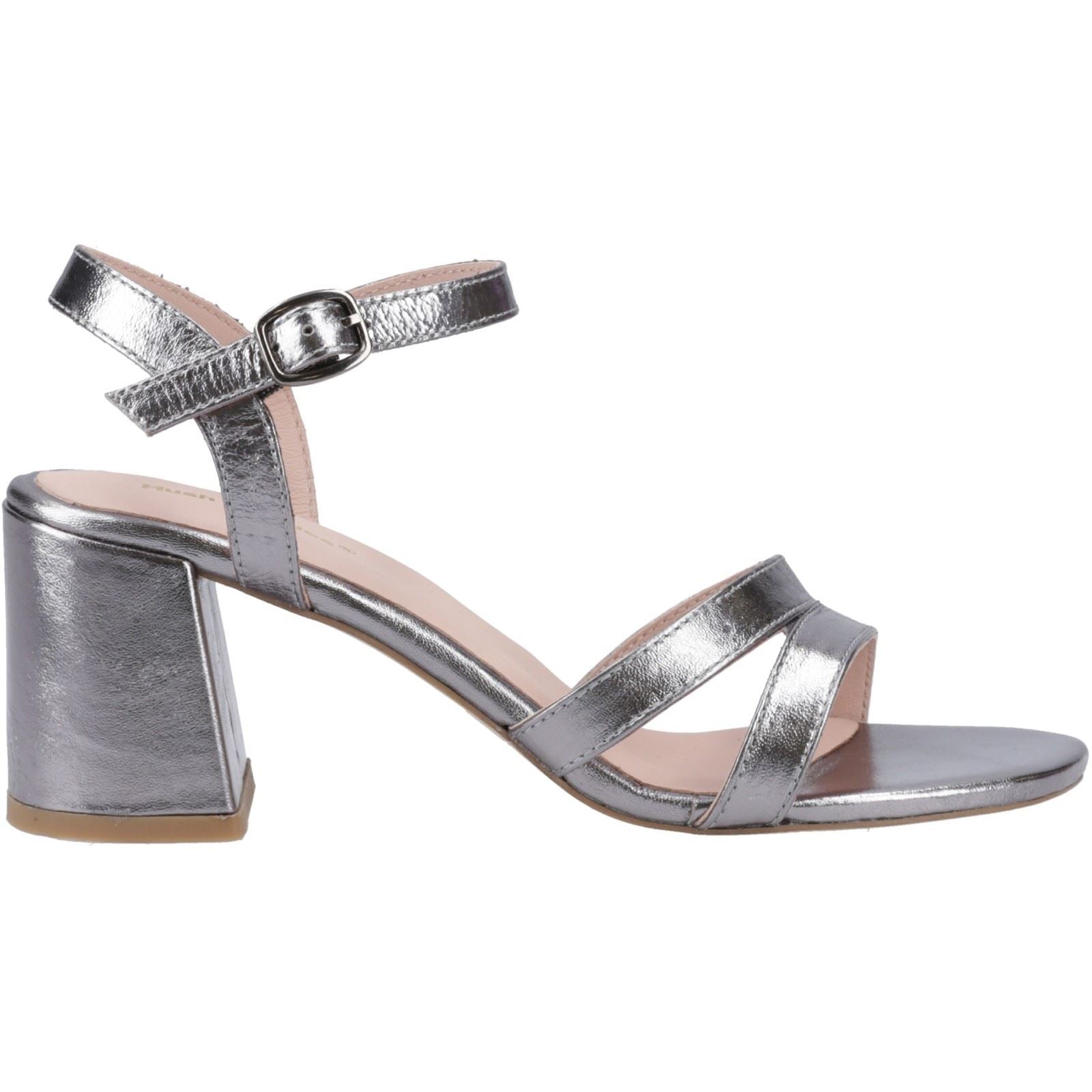 Hush Puppies Nalani Damen Sandalen aus Leder in Zinnfarben