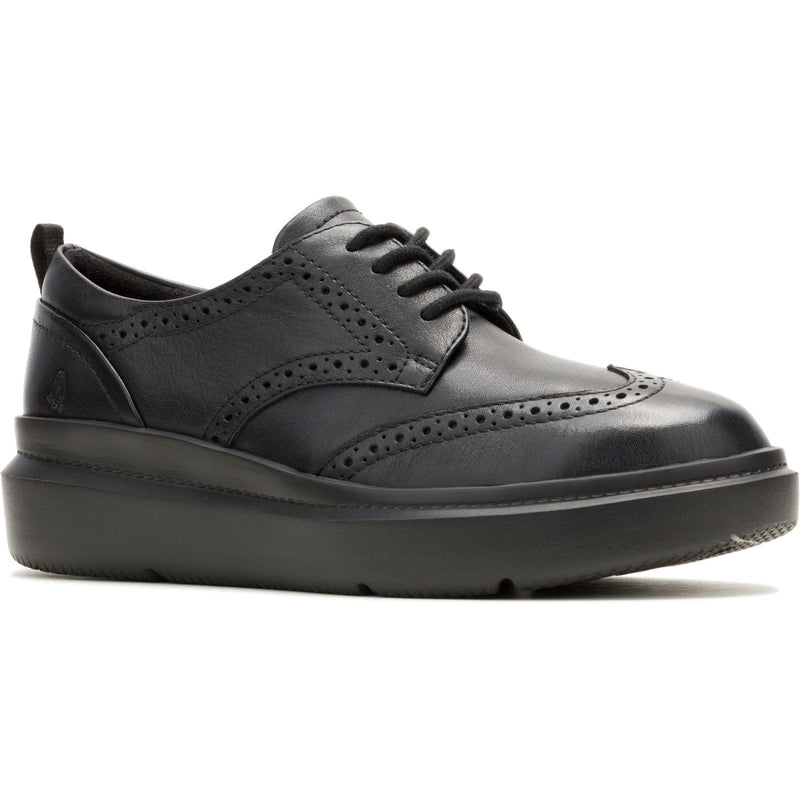 Hush Puppies Joy Damen Brogues Schuhe Aus Schwarzem Leder / Schwarz