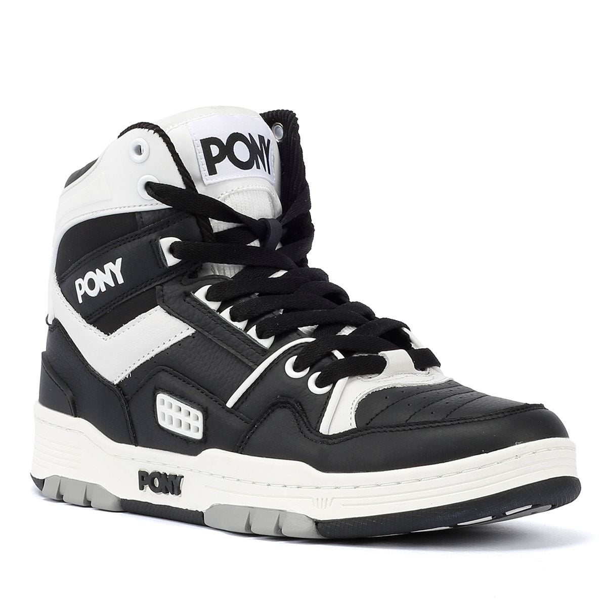 Pony M 100 Lederne Schwarze Turnschuhe Tower London.De