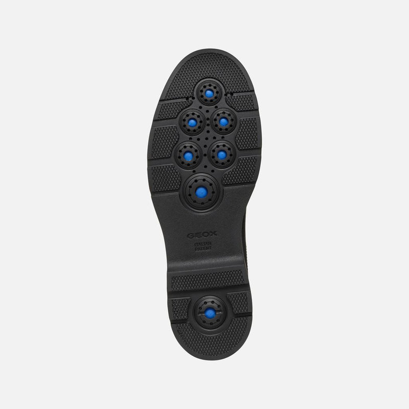 Geox Spherica EC1 C Tumble Leder Herren Schwarze Stiefel