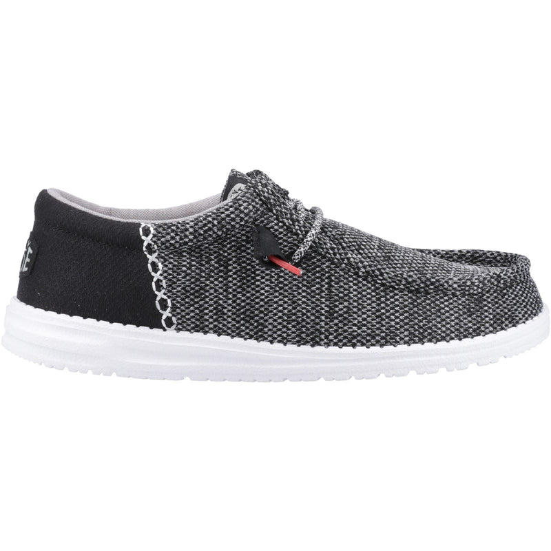 HEYDUDE Wally Funk Open Mesh Herren Bootsschuhe In Schwarz/Weiß
