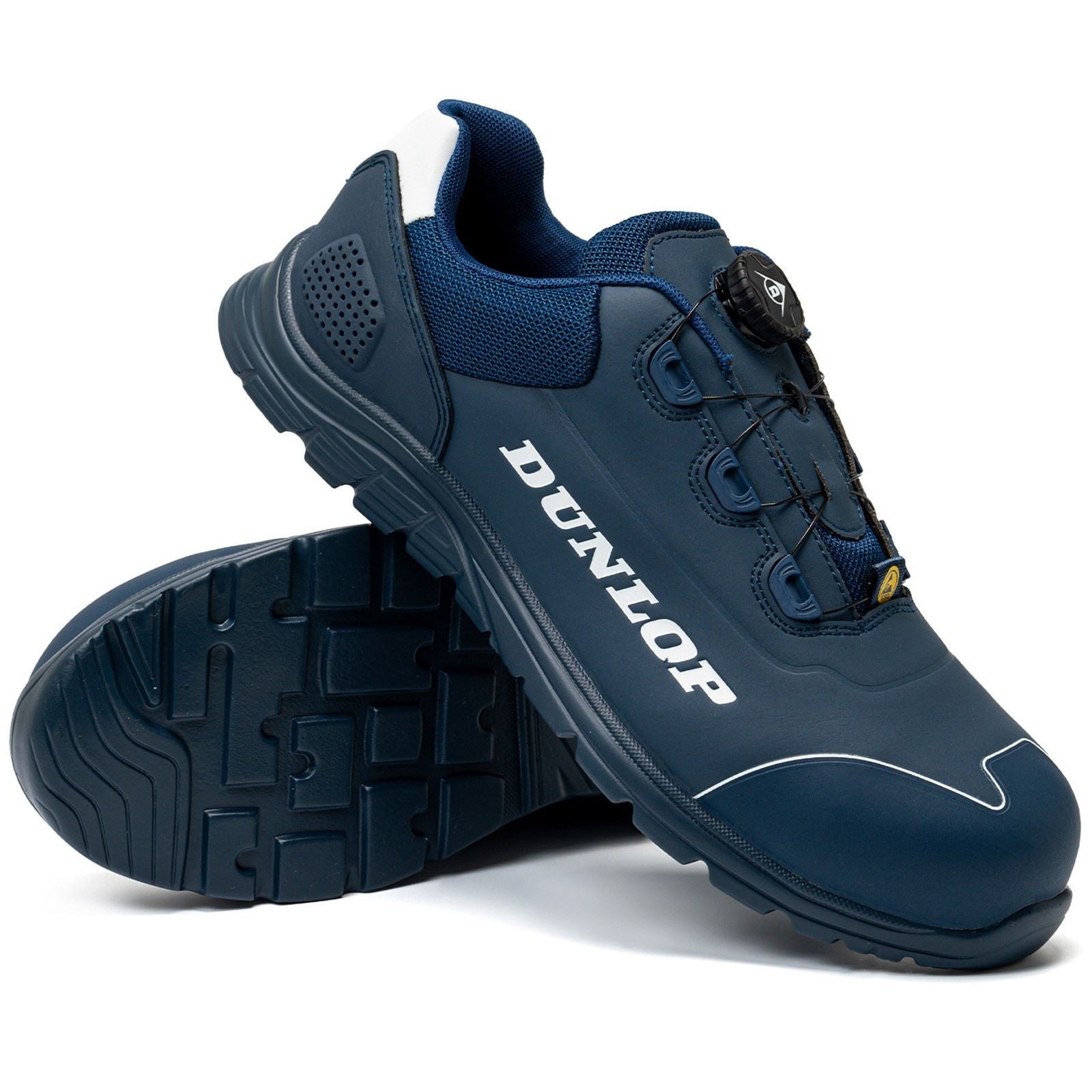 Dunlop Matt Mikrofaser Herren Sicherheitssneaker Navy/Weiß