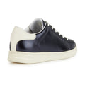 Geox D Jaysen B Faux Leder Damen Dunkle Jeans/Optisch Weiß Sneakers