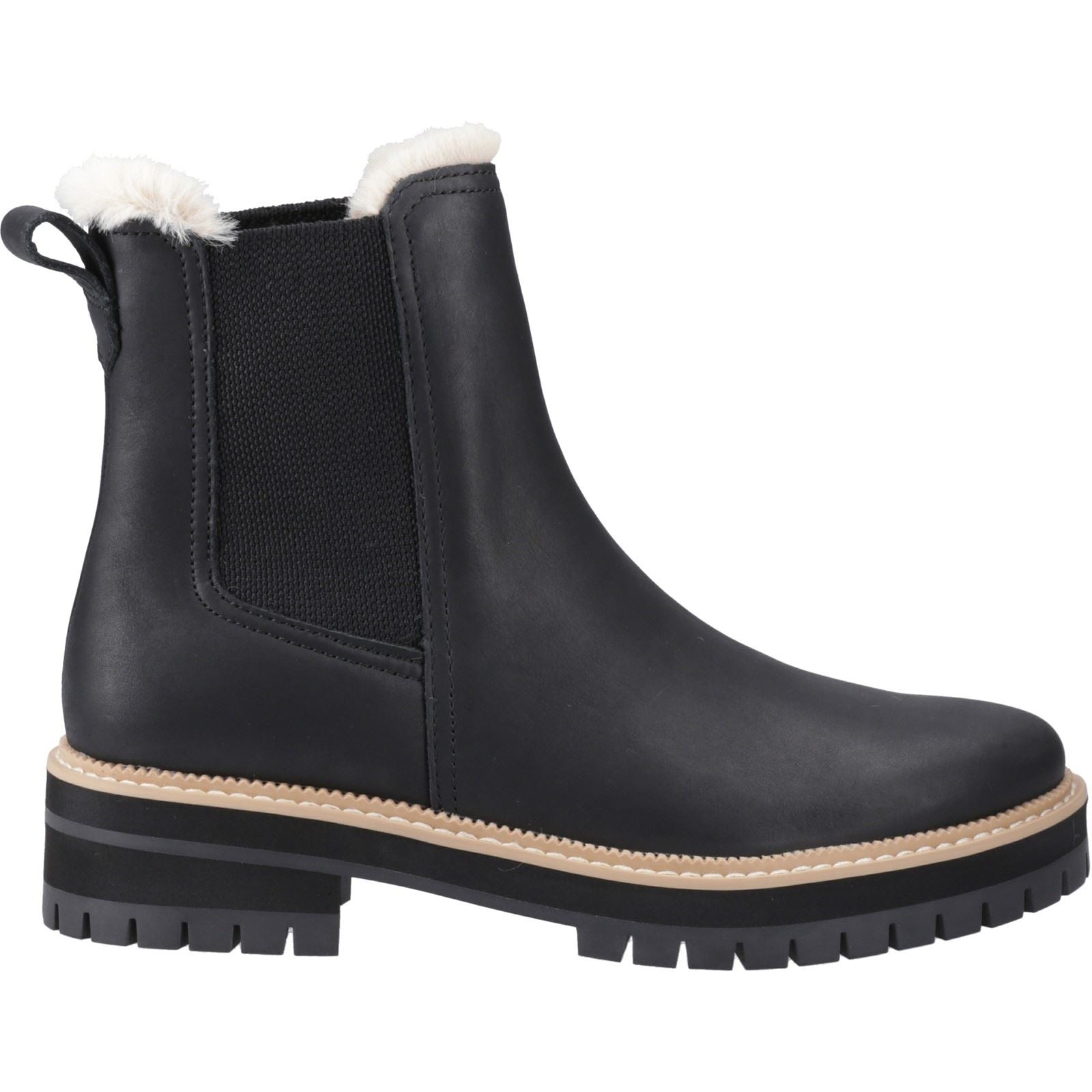 TOMS Bennet Leder Damen Schwarze Stiefel