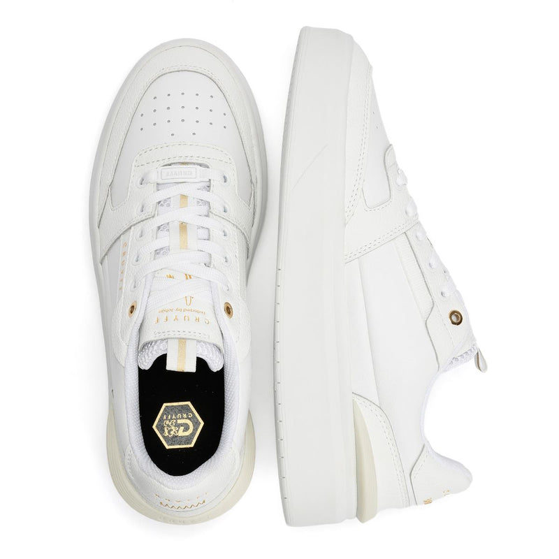 Cruyff Endorsed Tennis Leder Herren Weiße Sneakers