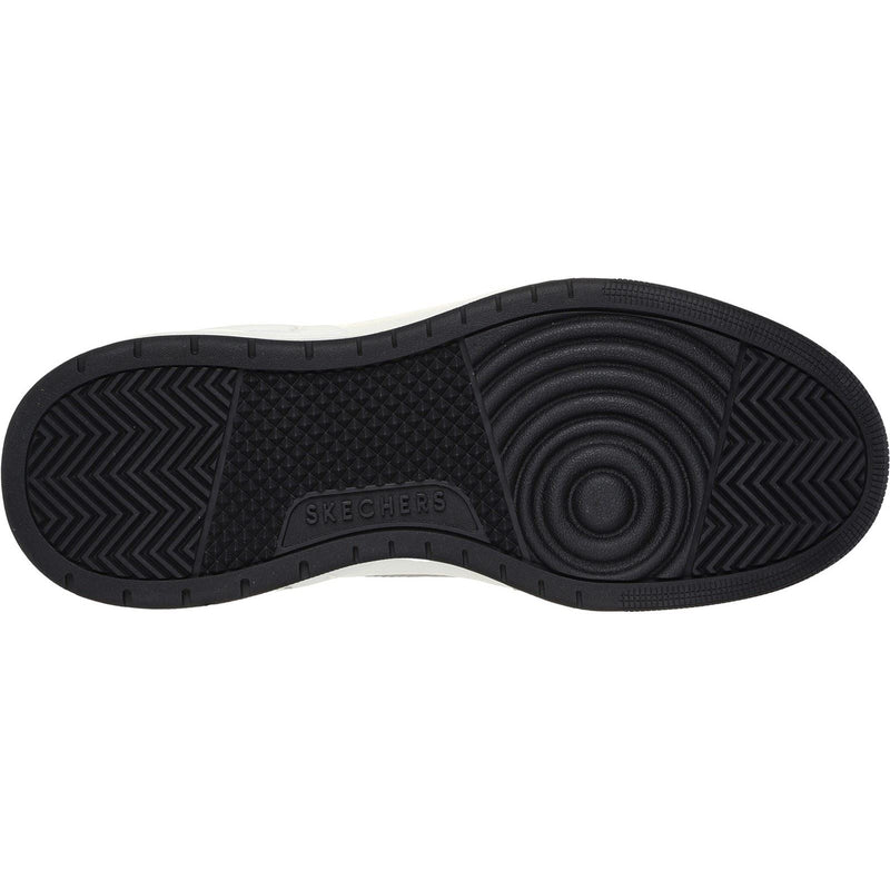 Skechers Uno Court Low-Post Leder-Herrenschuhe In Weiß/Blau