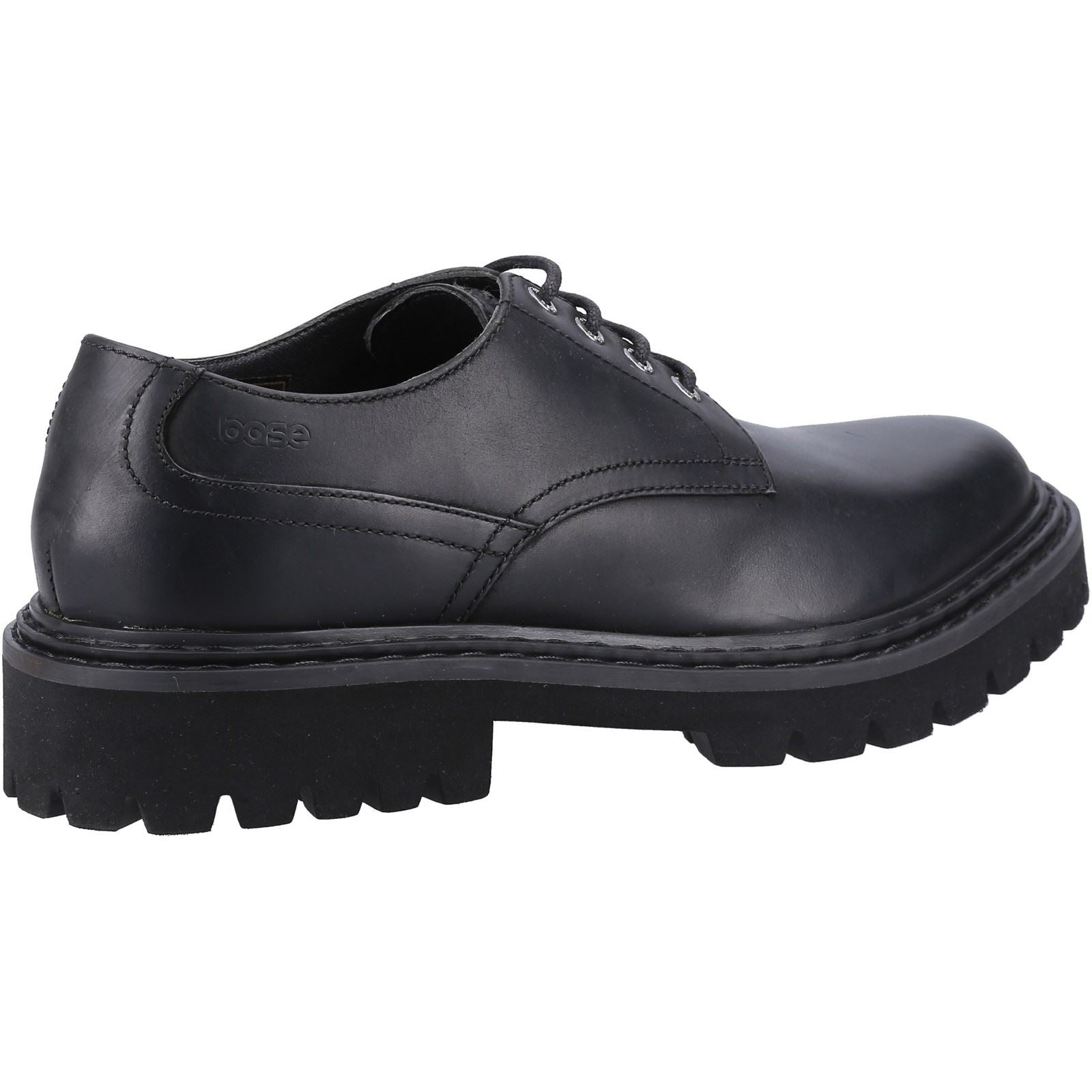 Base London Wick Schwarze Farbe Herren-Schnürschuhe Aus Leder