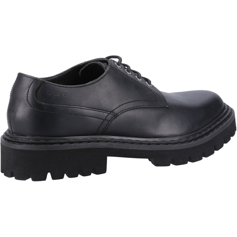 Base London Wick Schwarze Farbe Herren-Schnürschuhe Aus Leder