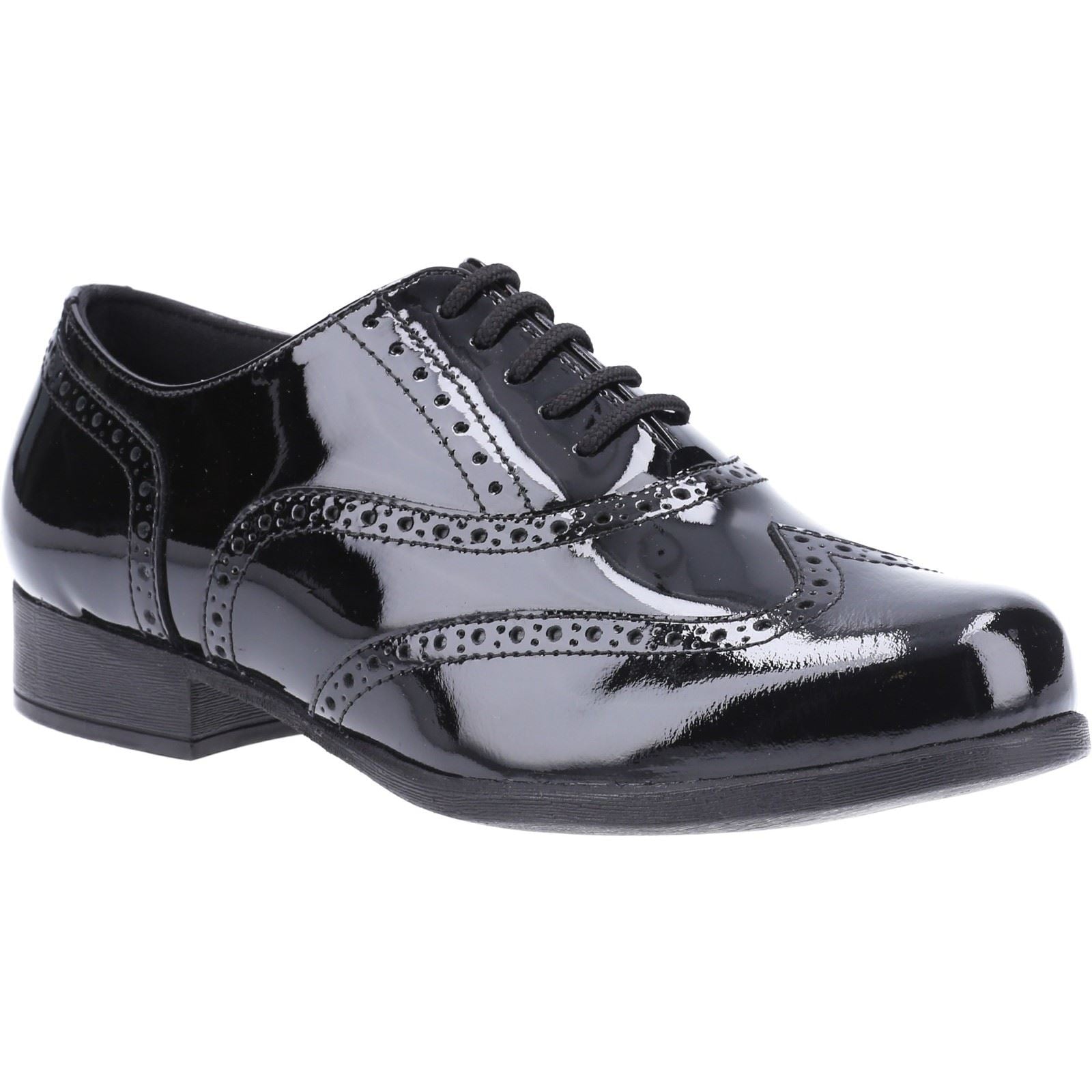 Hush Puppies Kada Junior Patent Mädchenschuhe Aus Lackleder In Schwarz