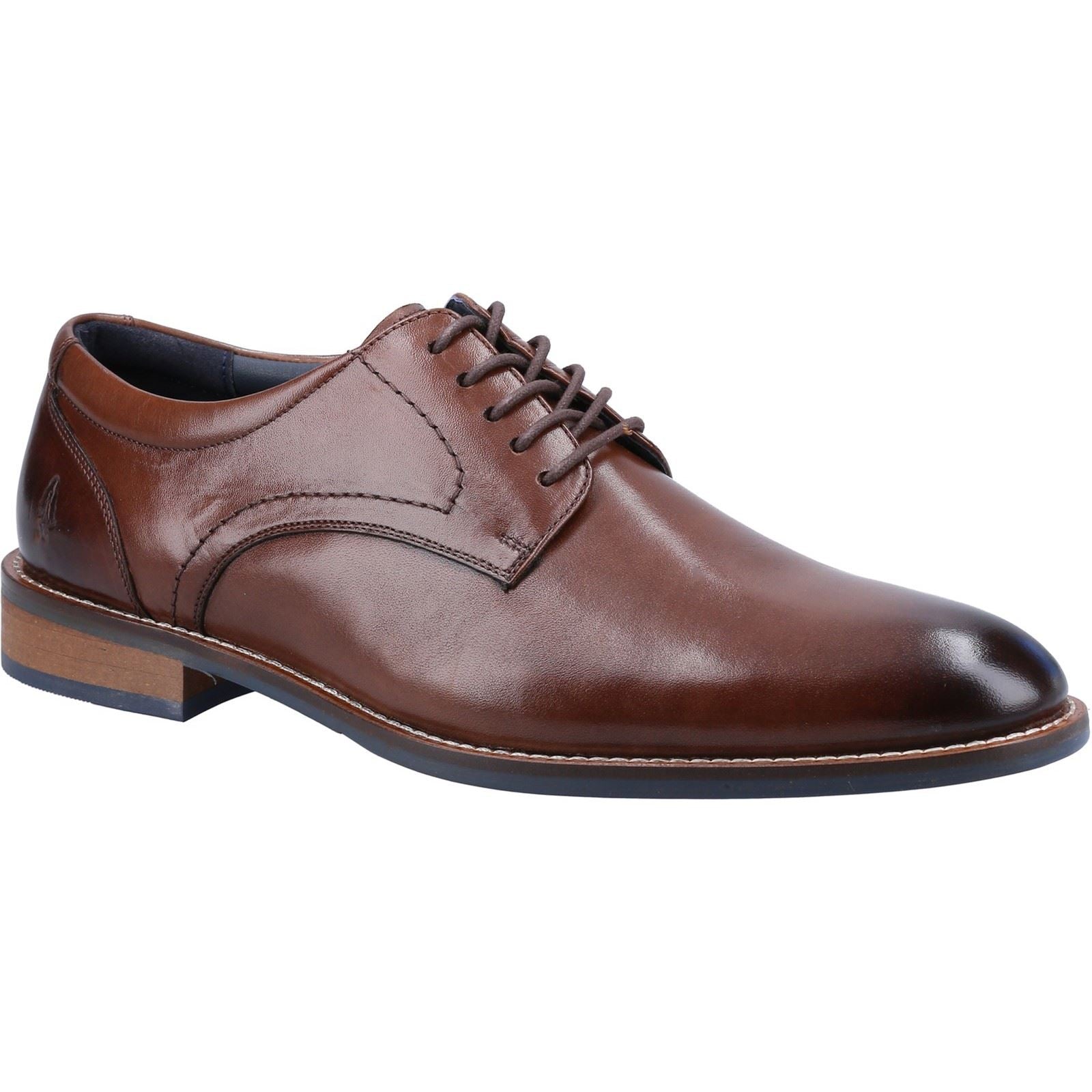 Hush Puppies Damien Lace Up Herrenschuhe Aus Leder In Schokoladenfarbe Mit Schnürung.