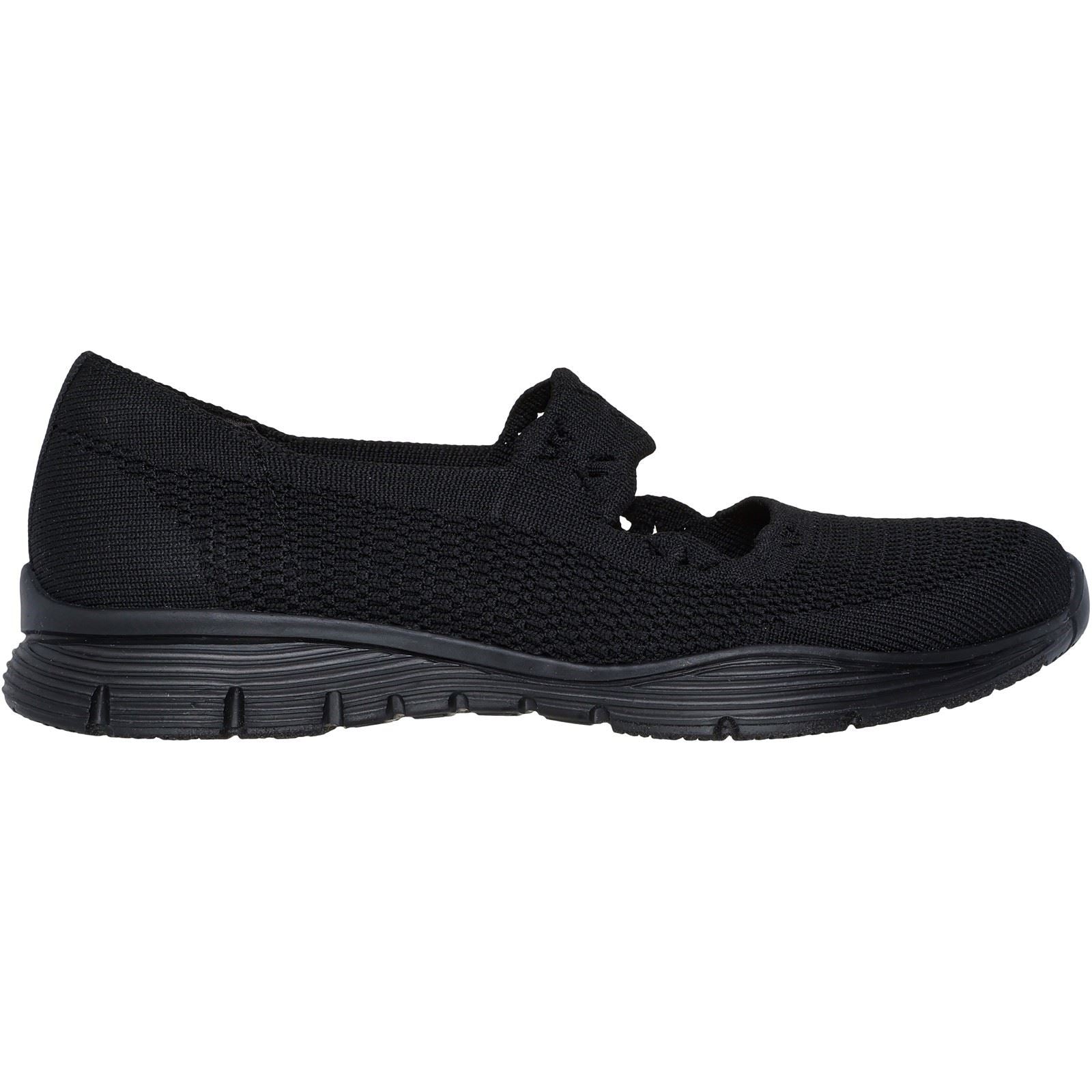 Skechers Seager Cute N' Coy Damen Sneaker In Schwarz Aus Textil