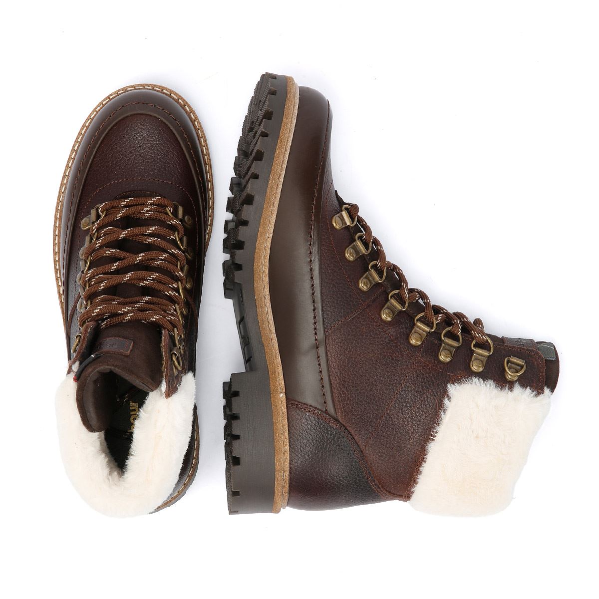 Barbour Woodside Hiker Damenstiefel Aus Braunem Leder