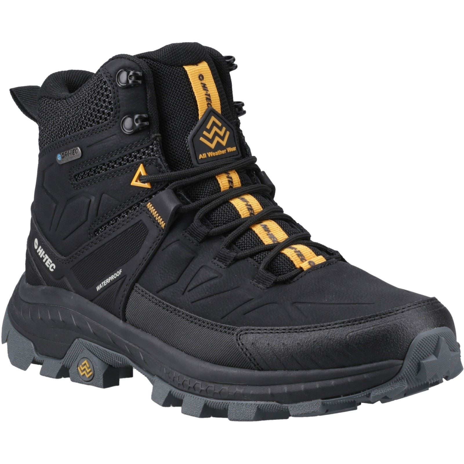 Hi-Tec Rainier Herren Wanderstiefel Aus Schwarzem Polyester