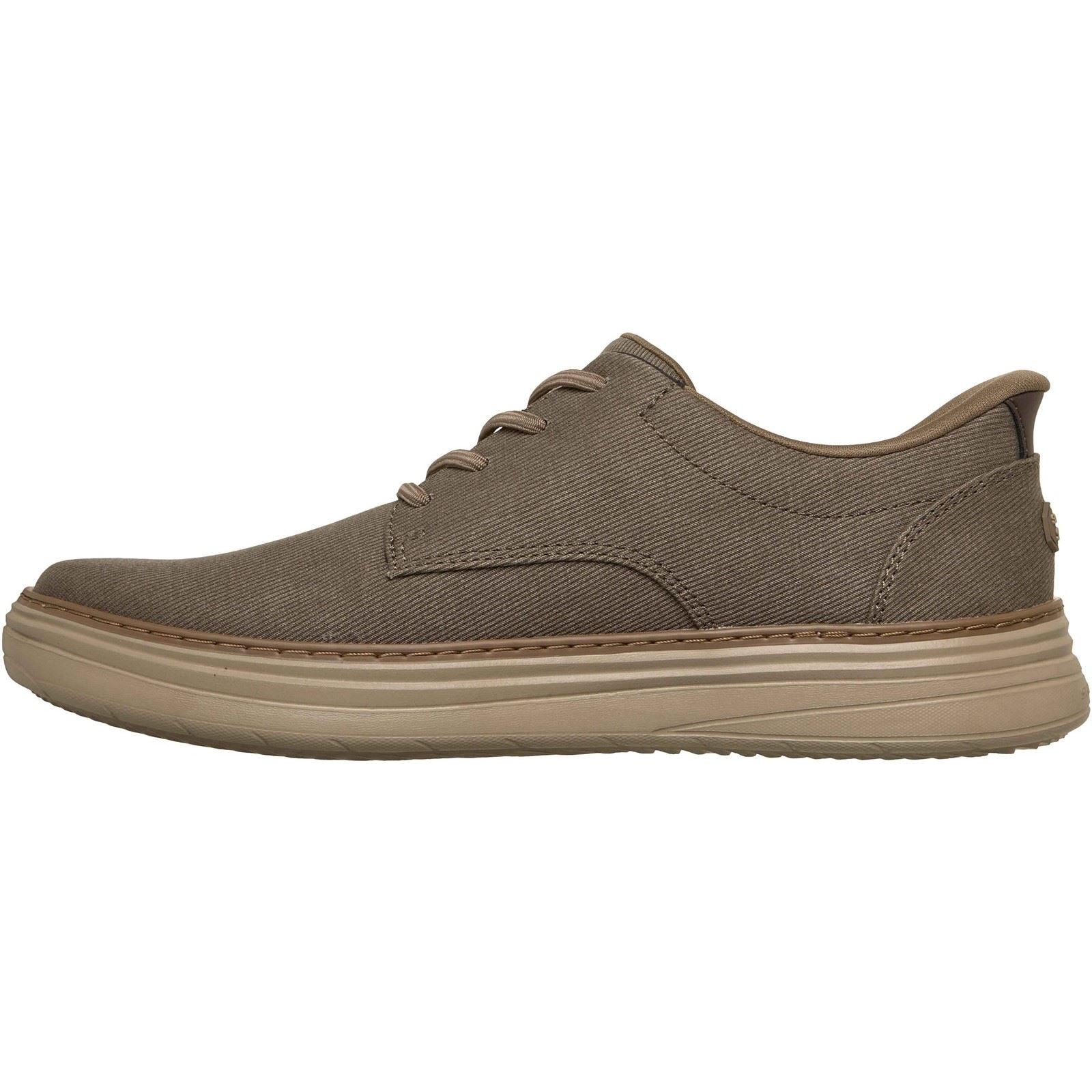 Skechers Hyland Justino Textile Herren Schnürschuhe In Dunkel Taubene