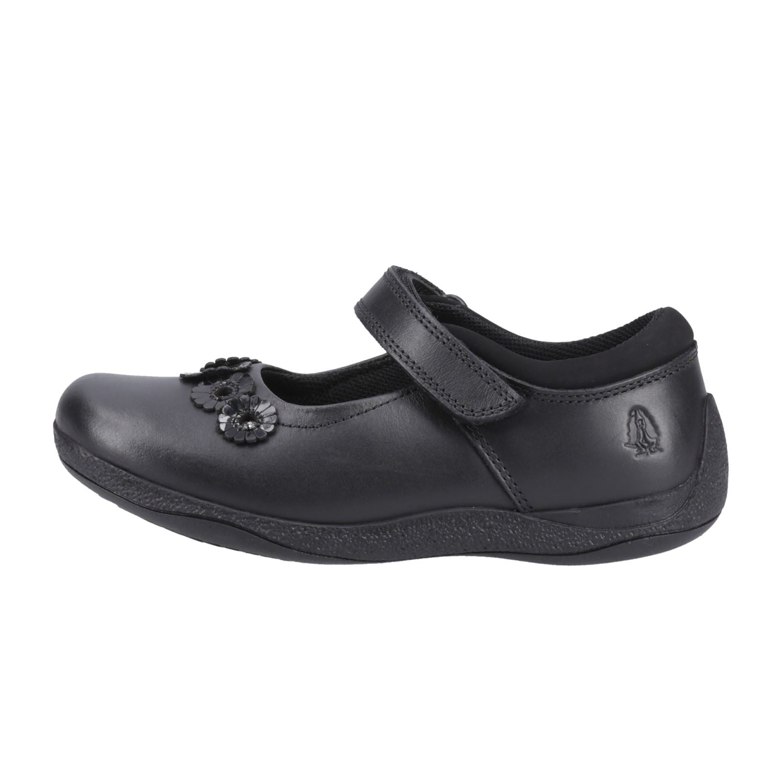 Hush Puppies Christina Junior Mädchenschuhe Aus Schwarzem Leder