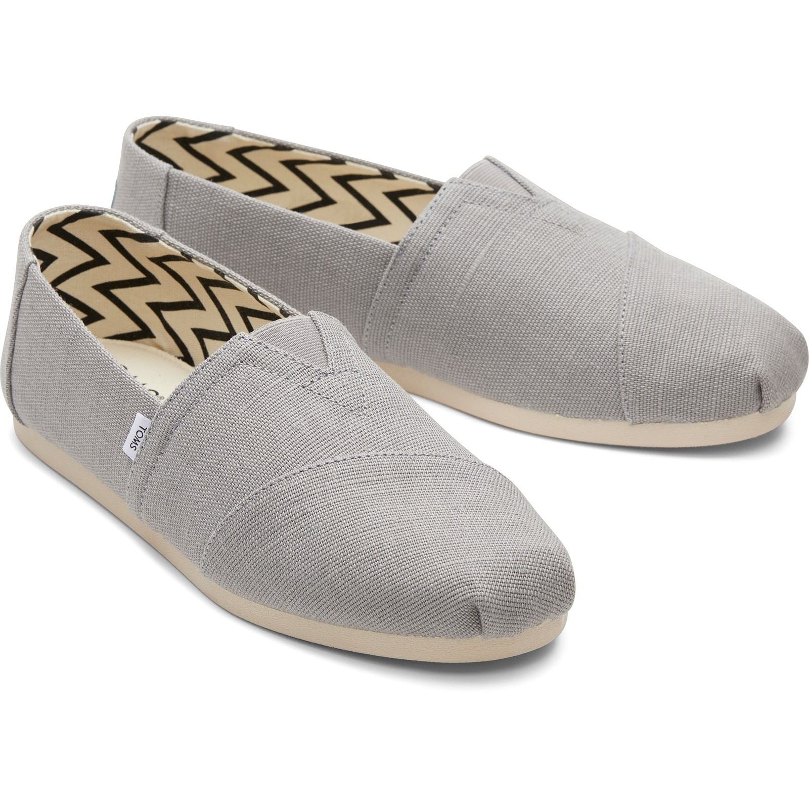 TOMS Alpargata Classic Baumwoll Herren Espadrilles In Drizzle Grey