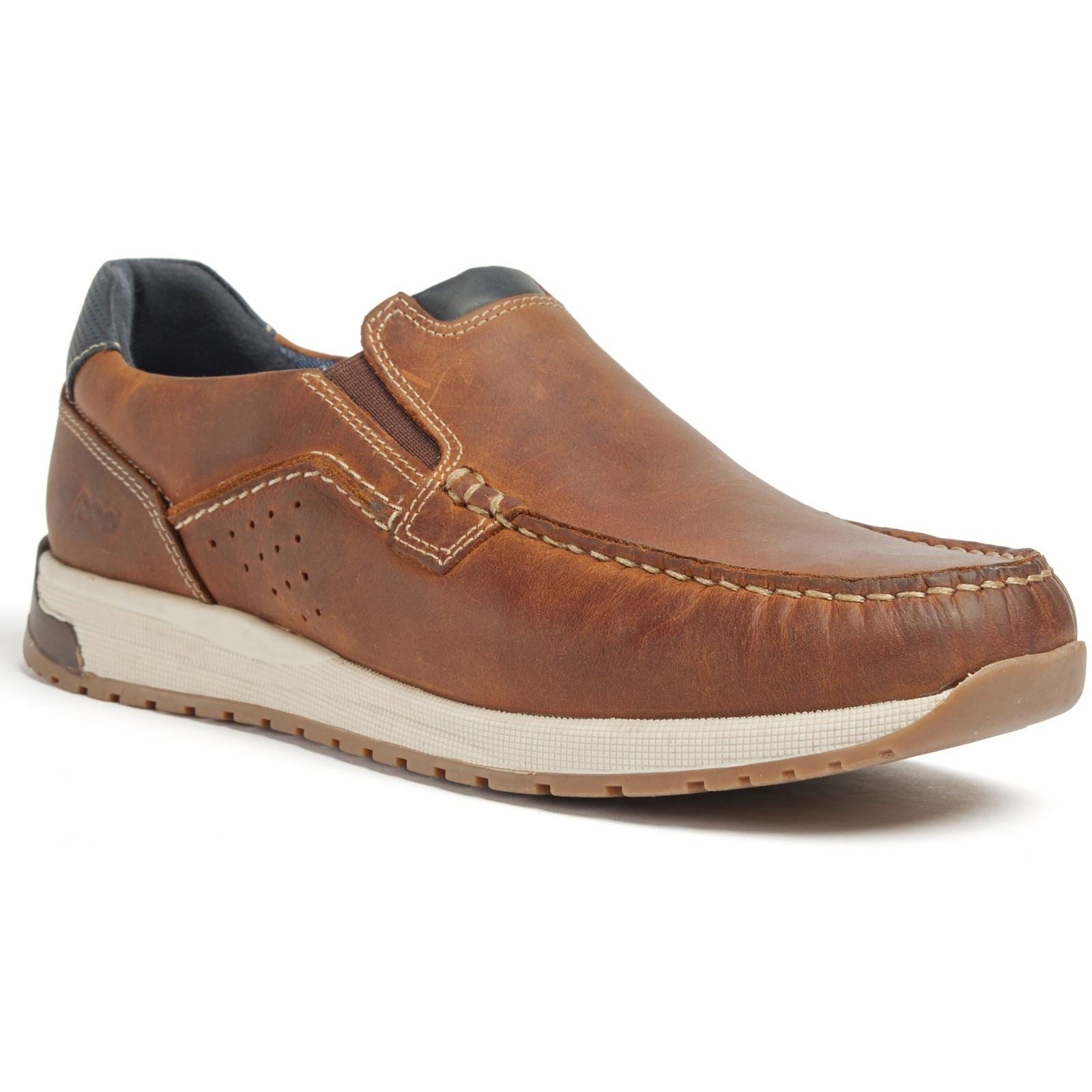 Pod Sean Herren Bootsschuhe Aus Leder In Beige