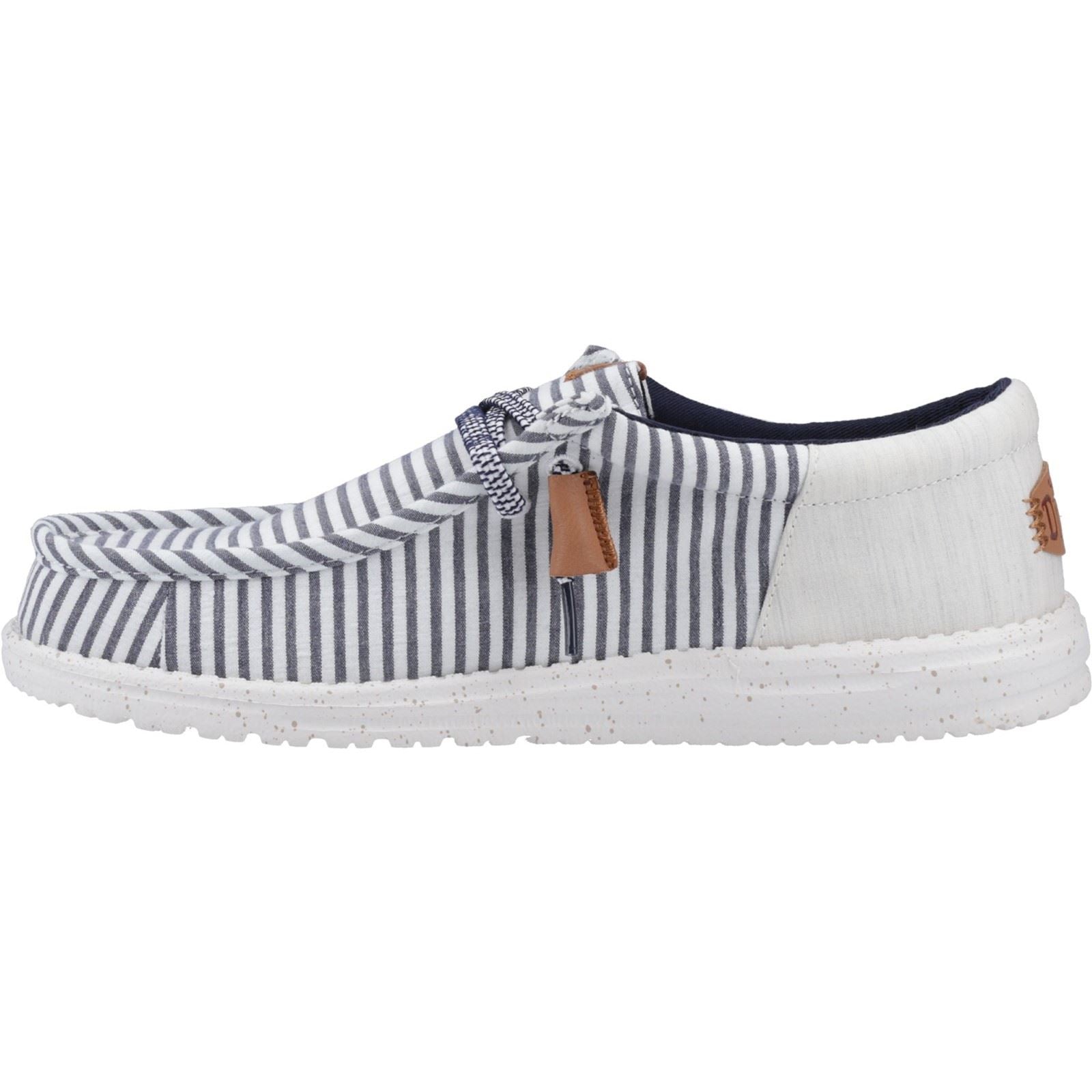 HEYDUDE Wally Funk Nu Prep Baumwolle Herren Prinzessin Blau/Holzasche Mokassin Schuhe