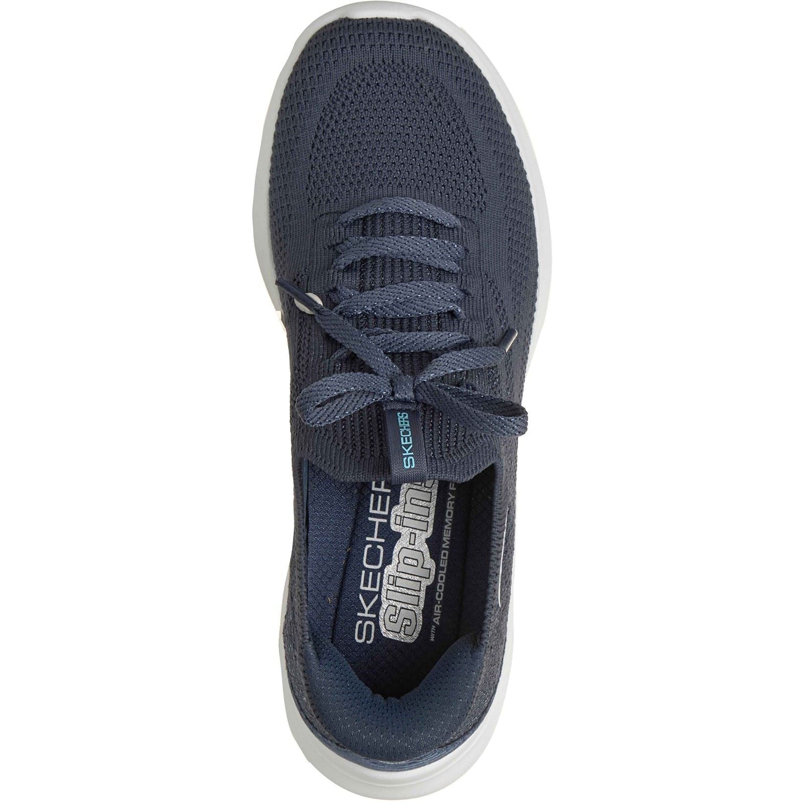 Skechers Ultra Flex 4.0 Textil Damen Sneakers In Marineblau