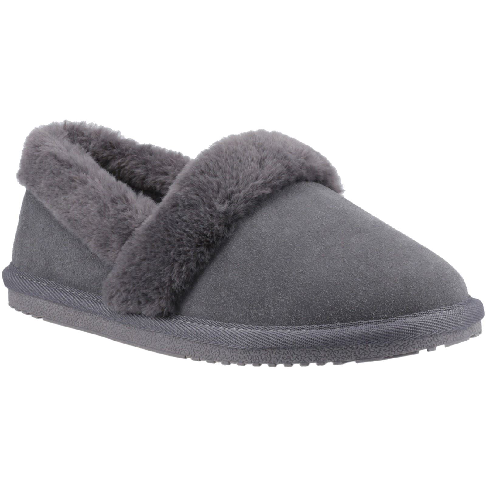 Hush Puppies Ariel Damen Hausschuhe aus Wildleder in Grau