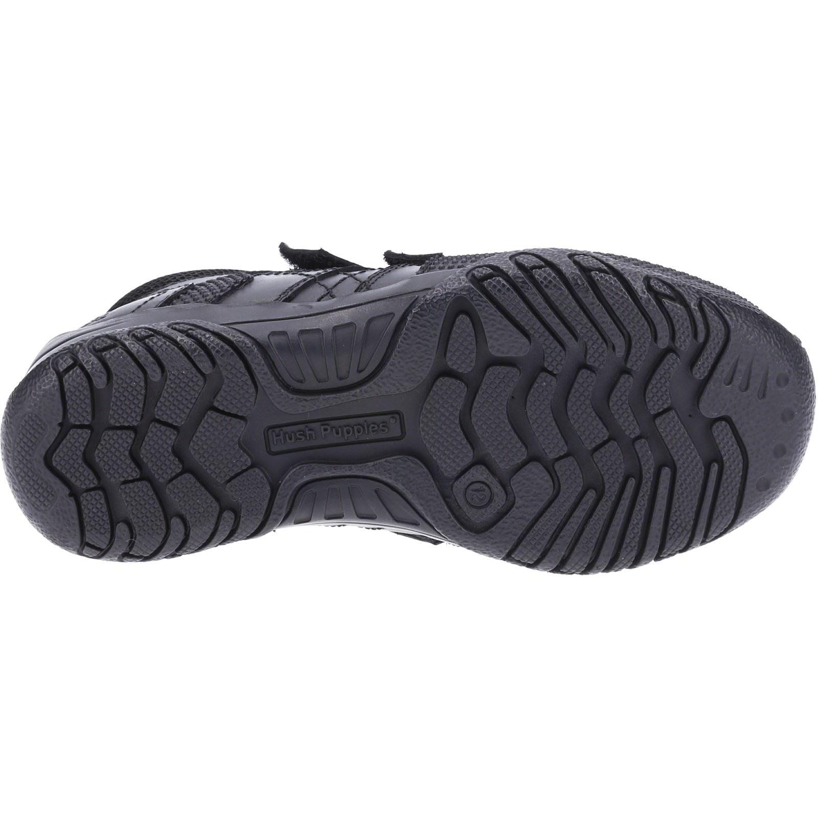 Hush Puppies Jezza Senior Lederstiefel Für Jungen In Schwarz