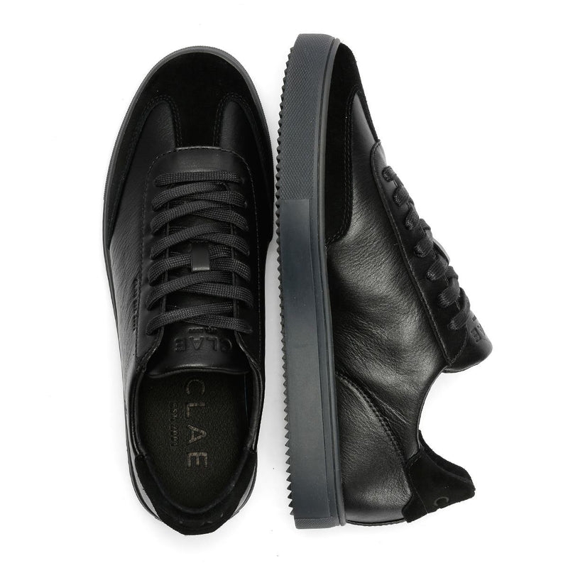 Clae Deane Herren Schwarz Leder Sneakers
