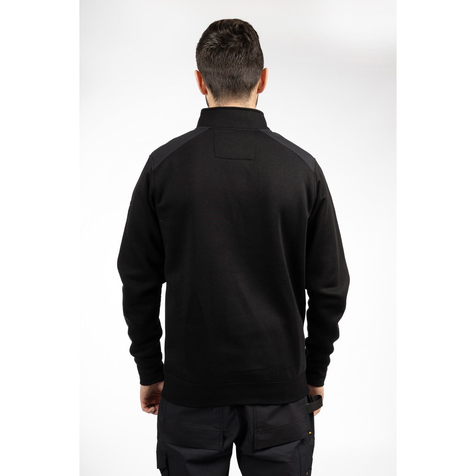 Caterpillar Essential 1/4 Zip Polyester Herren Schwarz Sweatshirt