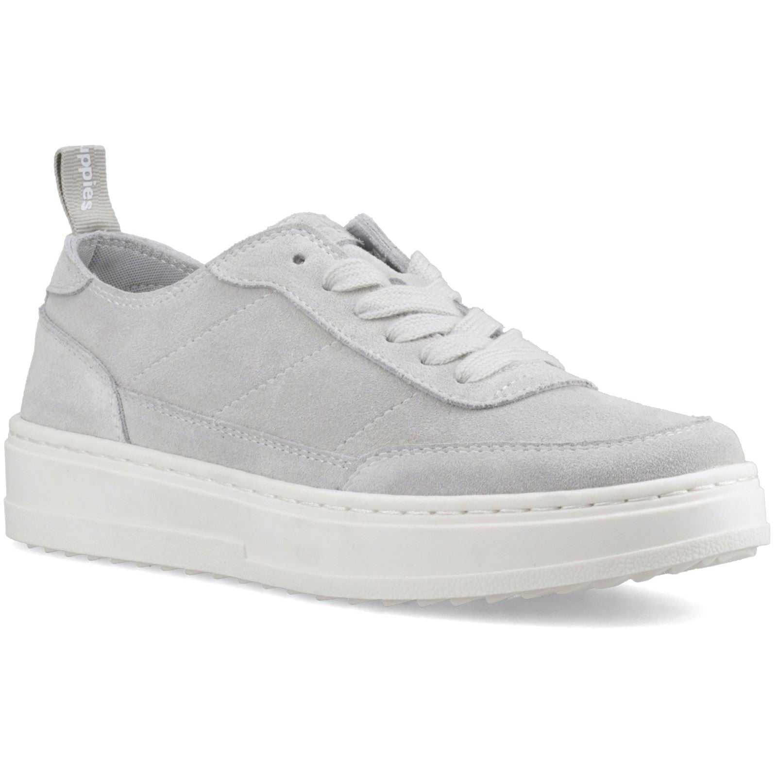 Hush Puppies Nesta Leder Damen Graue Sneaker