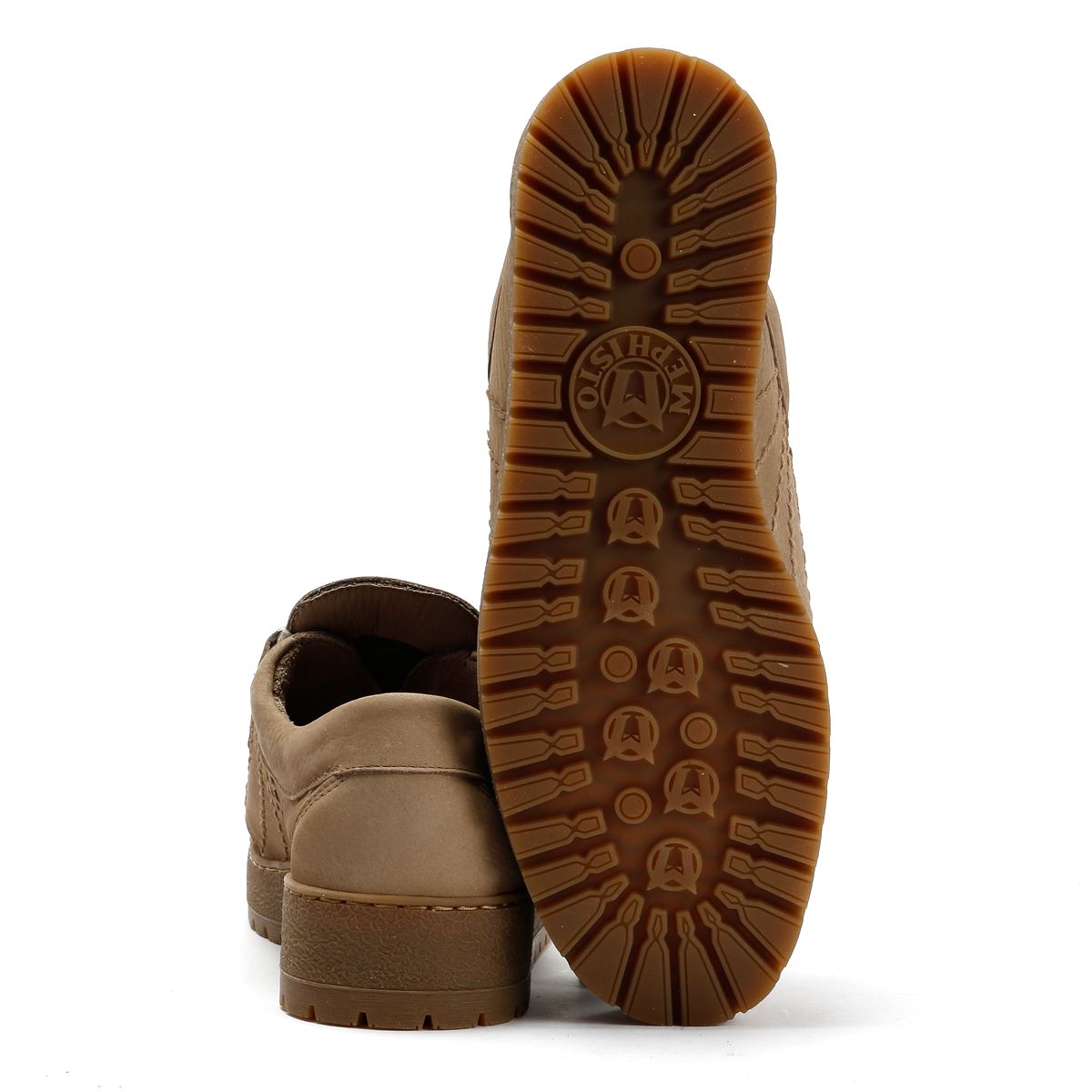 Mephisto Rainbow Sportbuck 1932/35 Leder Herren Beigefarbene Schnürschuhe