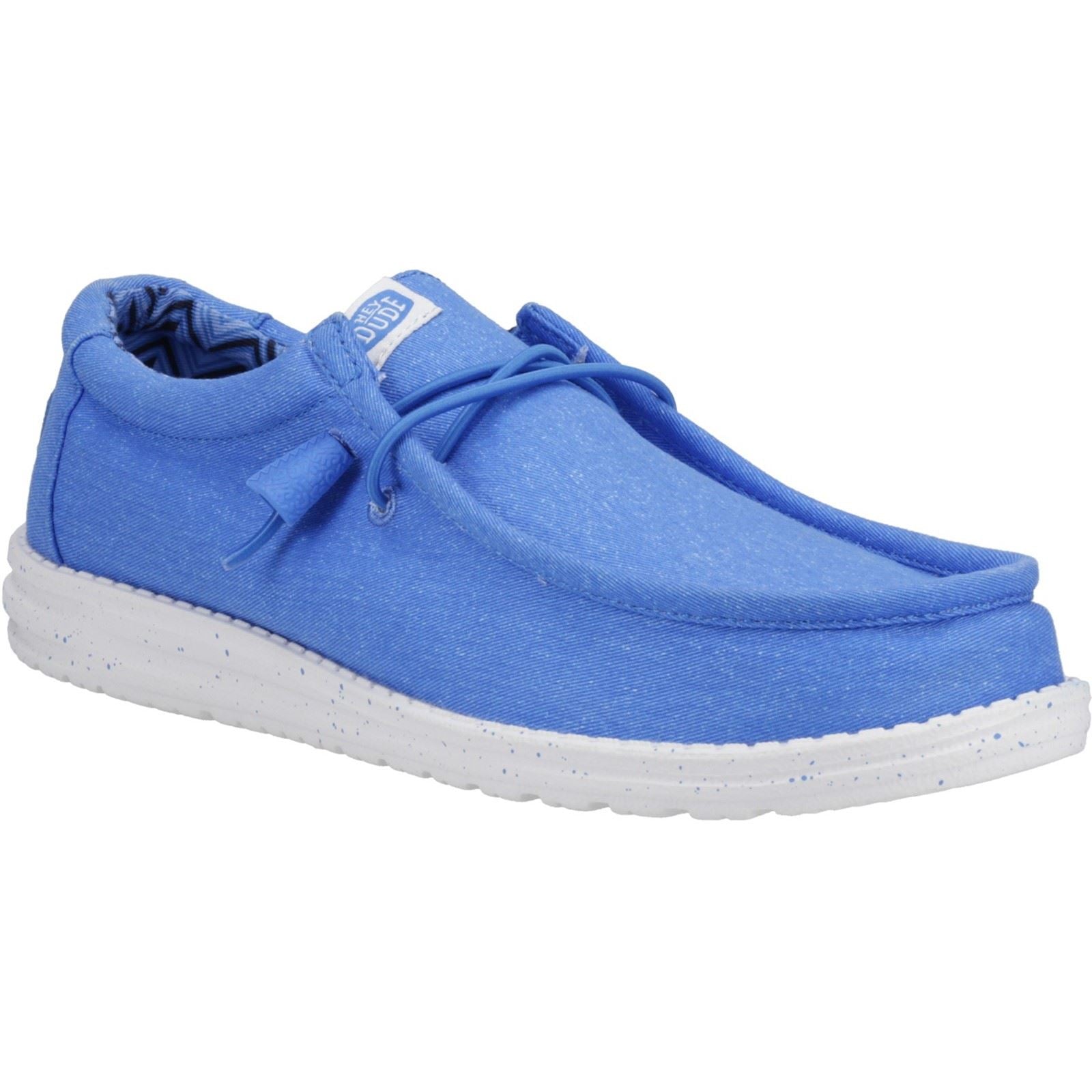 HEYDUDE Wally Canvas 100% Baumwolle Herren Blauen Bootsschuhe