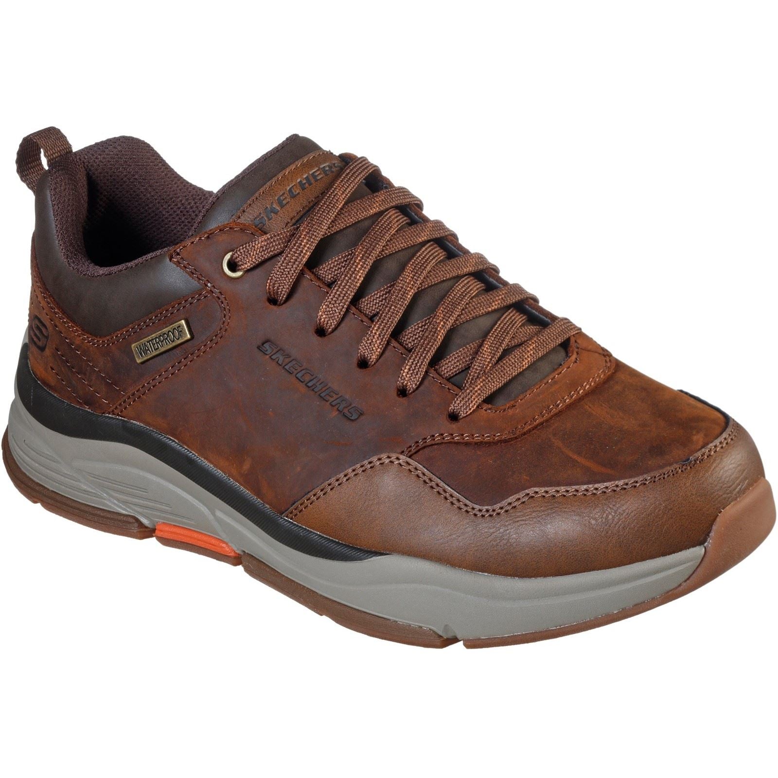 Skechers Benago Hombre Herren Dunkelbraune Sneaker