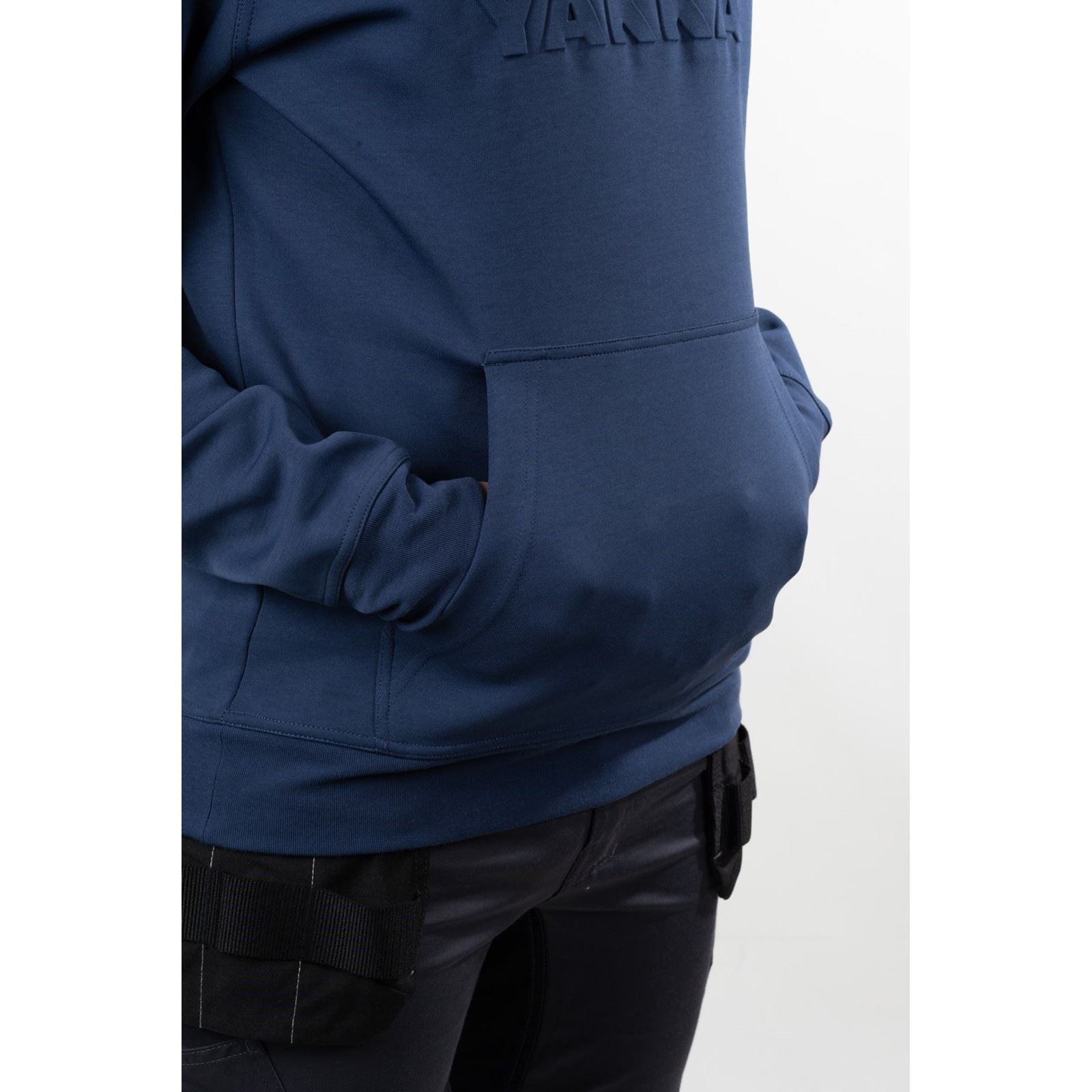 Hard Yakka Embossed Pullover Baumwoll Herren Lila Kapuzensweatshirt
