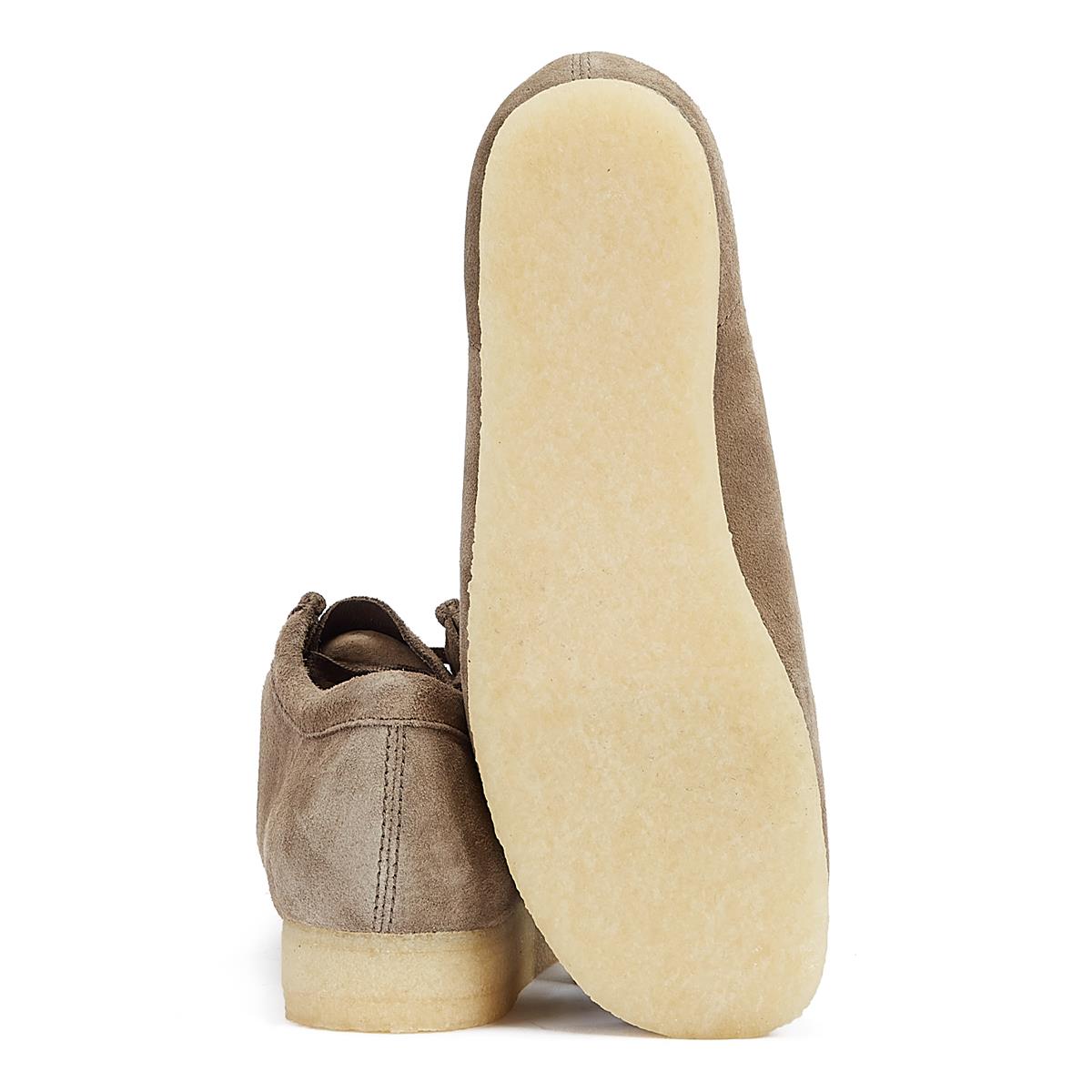 Clarks Originals Wallabee Wildleder Herren Schnürschuhe In Grau