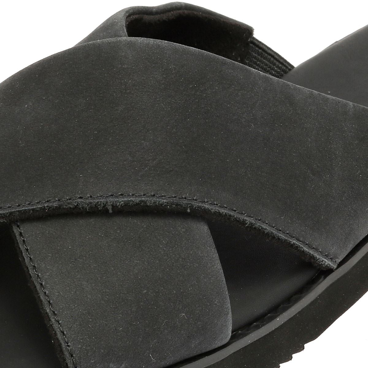 TOMS Mae Crossover Damen Sandalen Aus Schwarzem Leder