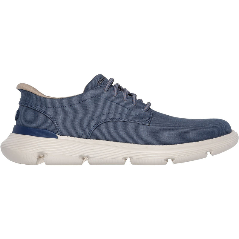 Skechers Garza Clive Herren Schnürschuhe Aus Blauer Baumwolle