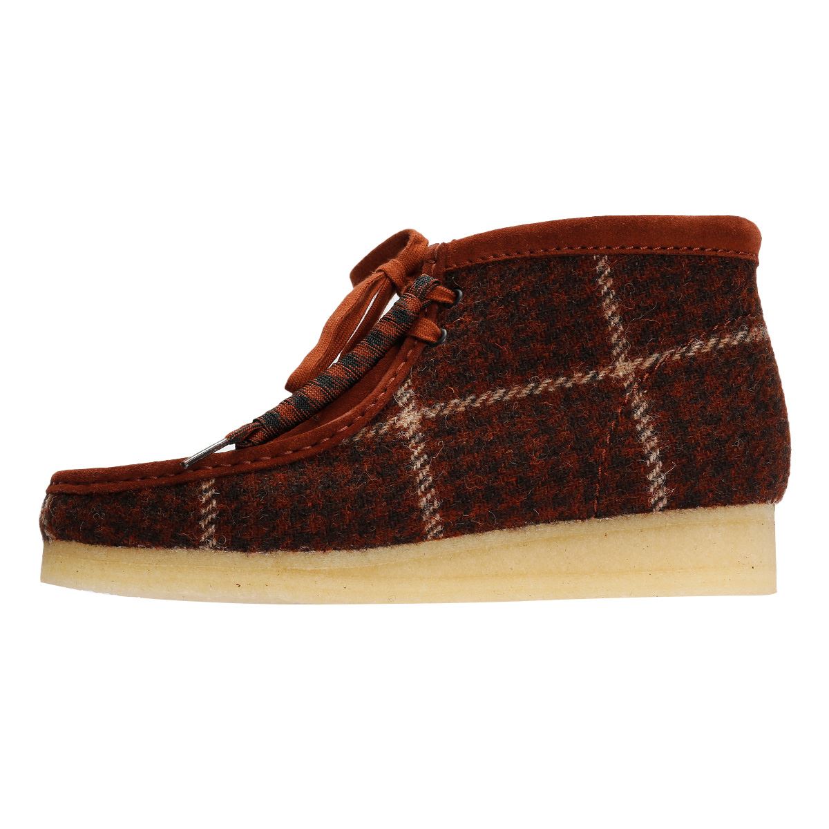 Clarks Originals Wallabee Textile Herren Braune Stiefel