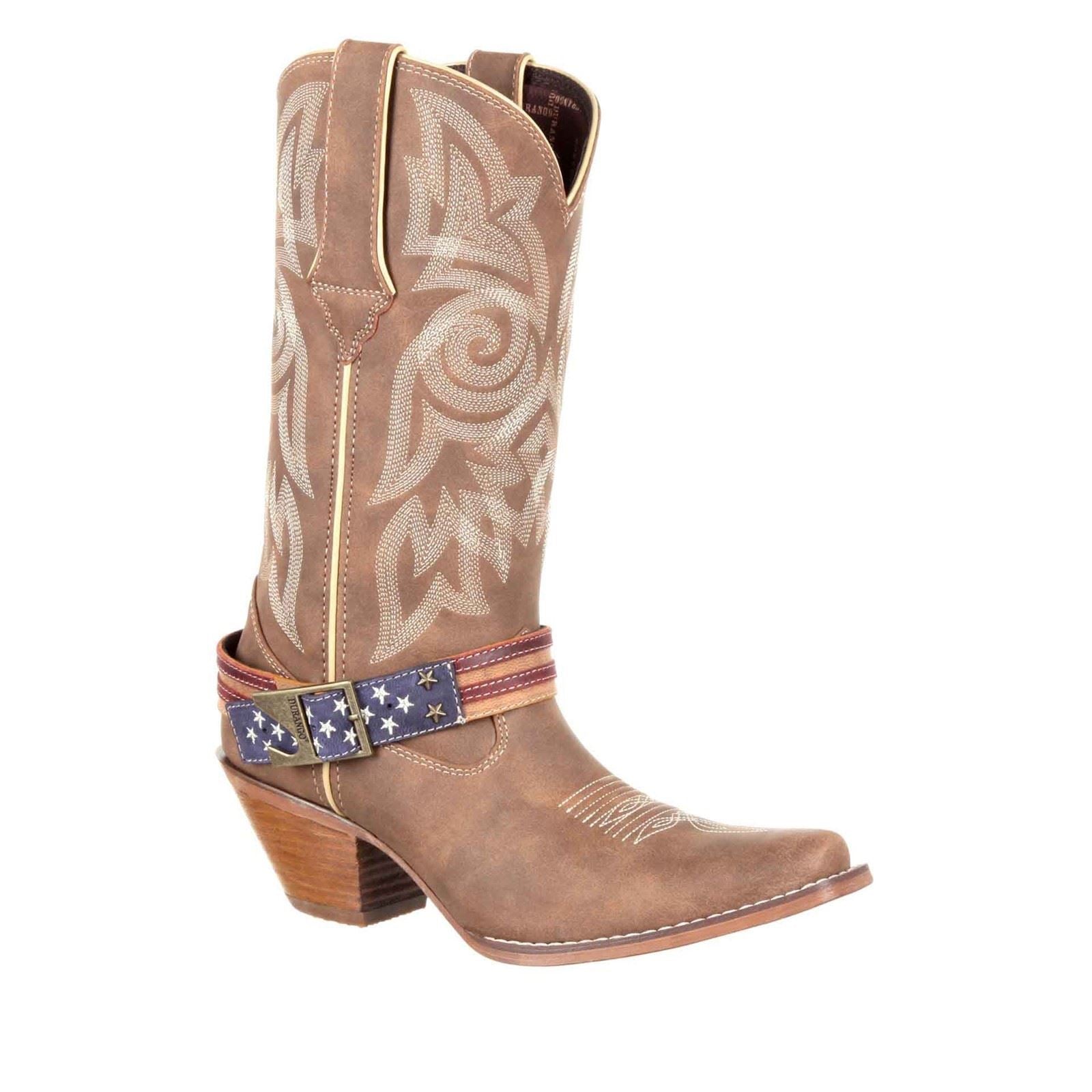 Durango Crush Flag Leder Herren Brown/Khaki Stiefel